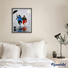 Charger l'image dans la galerie, peinture par numéros | Promenade sous la Pluie | facile, nouveautés, ville | FiguredArt
