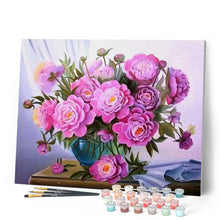 Charger l'image dans la galerie, peinture par numéros | Fleurs et Vase bleu | fleurs, intermédiaire | FiguredArt