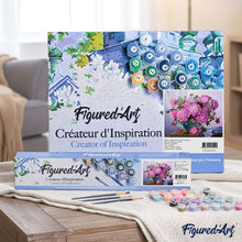 Charger l'image dans la galerie, peinture par numéros | Fleurs et Vase bleu | fleurs, intermédiaire | FiguredArt