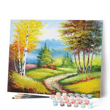 Charger l'image dans la galerie, peinture par numéros | Feuilles jaunes d’Automne | complexe, paysages | FiguredArt