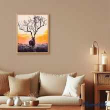 Charger l'image dans la galerie, peinture par numéros | Coucher de Soleil et Cerf | animaux, intermédiaire, rennes et biches | FiguredArt