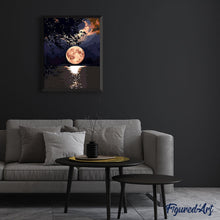 Charger l'image dans la galerie, peinture par numéros | Reflets de Lune sur le Lac | facile, nouveautés, paysages | FiguredArt