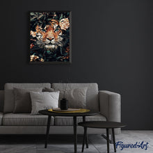 Charger l'image dans la galerie, peinture par numéros | Tigre et Feuillage | animaux, complexe, nouveautés, tigres | FiguredArt