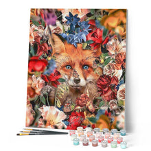 Charger l'image dans la galerie, peinture par numéros | Renard dans les Fleurs | animaux, complexe, fleurs, nouveautés, renards | FiguredArt