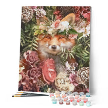 Charger l'image dans la galerie, peinture par numéros | Petit Renard dans les Fleurs | animaux, complexe, fleurs, nouveautés, renards | FiguredArt
