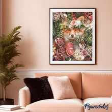 Charger l'image dans la galerie, peinture par numéros | Petit Renard dans les Fleurs | animaux, complexe, fleurs, nouveautés, renards | FiguredArt