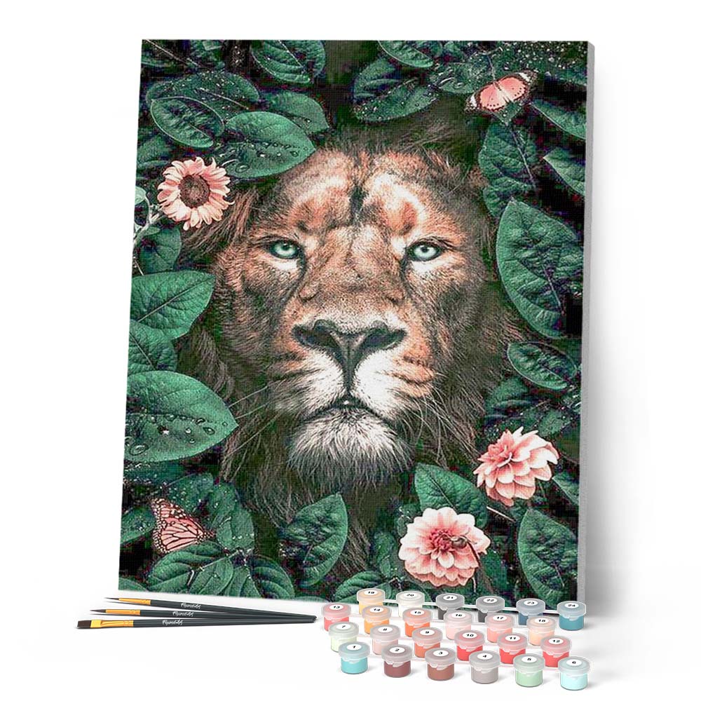 Peinture par Numéro Figured'Art - Lion Pop Art - Kit de Loisir Créatif Peinture par Numéro Figured'Art - Lion Pop Art - Kit de Loisir Créatif