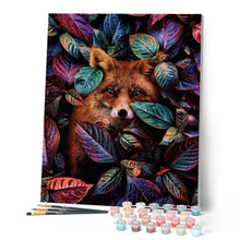 Charger l'image dans la galerie, peinture par numéros | Renard et Feuillage | animaux, complexe, nouveautés, renards | FiguredArt