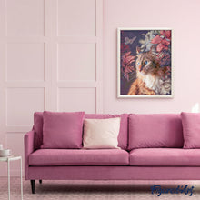 Charger l'image dans la galerie, peinture par numéros | Chat Fleurs et Papillon | animaux, chats, complexe, nouveautés | FiguredArt