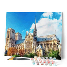 Charger l'image dans la galerie, peinture par numéros | Côté de la Cathédrale Notre-Dame de Paris | complexe, ville | FiguredArt