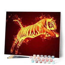 Charger l'image dans la galerie, peinture par numéros | Tigre de feu | animaux, facile, tigres | FiguredArt