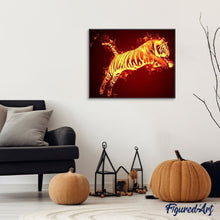 Charger l'image dans la galerie, peinture par numéros | Tigre de feu | animaux, facile, tigres | FiguredArt
