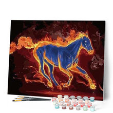 Charger l'image dans la galerie, peinture par numéros | Cheval de feu | animaux, chevaux, intermédiaire | FiguredArt