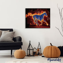 Charger l'image dans la galerie, peinture par numéros | Cheval de feu | animaux, chevaux, intermédiaire | FiguredArt