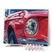 Charger l'image dans la galerie, peinture par numéros | Phare voiture rouge | intermédiaire, voitures et motos | FiguredArt