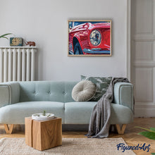 Charger l'image dans la galerie, peinture par numéros | Phare voiture rouge | intermédiaire, voitures et motos | FiguredArt