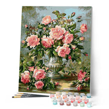 Charger l'image dans la galerie, peinture par numéros | Fleurs dans un Vase d’Etain | fleurs, intermédiaire | FiguredArt