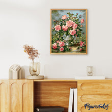 Charger l'image dans la galerie, peinture par numéros | Fleurs dans un Vase d’Etain | fleurs, intermédiaire | FiguredArt