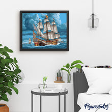 Charger l'image dans la galerie, peinture par numéros | Voilier en mer | bateaux, intermédiaire | FiguredArt