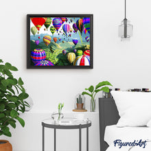 Charger l'image dans la galerie, peinture par numéros | Lâcher de Montgolfières | facile, france, paysages | FiguredArt