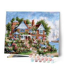 Charger l'image dans la galerie, peinture par numéros | Villa au bord de l’Eau romantique | complexe, paysages | FiguredArt