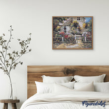 Charger l'image dans la galerie, peinture par numéros | Bicyclette devant la Maison | intermédiaire, paysages | FiguredArt