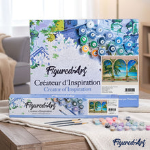 Charger l'image dans la galerie, peinture par numéros | Villa dans la Baie tropicale | intermédiaire, paysages | FiguredArt