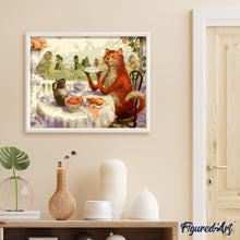 Charger l'image dans la galerie, peinture par numéros | Chat à Table | animaux, chats, intermédiaire | FiguredArt