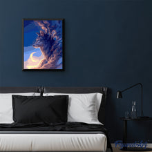 Charger l'image dans la galerie, peinture par numéros | Loup et Lune | animaux, facile, loups | FiguredArt