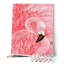 Charger l'image dans la galerie, peinture par numéros | Flamant rose | animaux, facile, flamants roses, oiseaux | FiguredArt