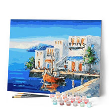 Charger l'image dans la galerie, peinture par numéros | Maison côtière | bateaux, facile, paysages | FiguredArt