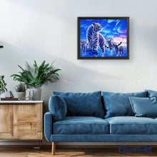 Charger l'image dans la galerie, peinture par numéros | Tigres au Soleil Levant | animaux, intermédiaire, tigres | FiguredArt
