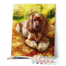 Charger l'image dans la galerie, peinture par numéros | Chiot Golden Retriever | animaux, chiens, complexe | FiguredArt