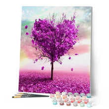 Charger l'image dans la galerie, peinture par numéros | l’arbre Coeur | arbres, complexe, fleurs, france | FiguredArt