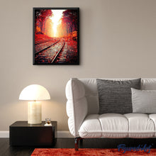 Charger l'image dans la galerie, peinture par numéros | Les Rails en Automne | complexe, france, paysages | FiguredArt