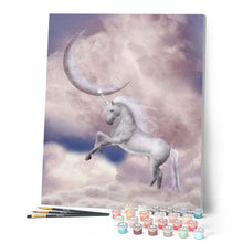Charger l'image dans la galerie, peinture par numéros | Licorne et Lune | animaux, intermédiaire, licornes | FiguredArt