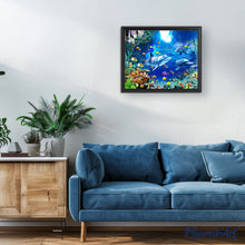 Charger l'image dans la galerie, peinture par numéros | Dauphins et fonds marins | animaux, complexe, dauphins, poissons | FiguredArt