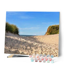 Charger l'image dans la galerie, peinture par numéros | Sur le sable de la Plage | intermédiaire, paysages | FiguredArt