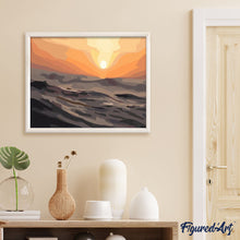 Charger l'image dans la galerie, peinture par numéros | Désert au coucher du soleil | intermédiaire, paysages | FiguredArt