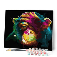 Charger l'image dans la galerie, peinture par numéros | Singe coloré | animaux, france, intermédiaire, singes | FiguredArt