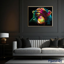 Charger l'image dans la galerie, peinture par numéros | Singe coloré | animaux, france, intermédiaire, singes | FiguredArt