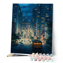 Charger l'image dans la galerie, peinture par numéros | Nuit dans la Ville | complexe, ville | FiguredArt