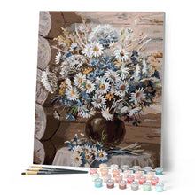 Charger l'image dans la galerie, peinture par numéros | Vase de Marguerites | fleurs, intermédiaire | FiguredArt