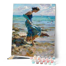 Charger l'image dans la galerie, peinture par numéros | Les Pieds dans l’Eau | france, intermédiaire, paysages, portrait | FiguredArt