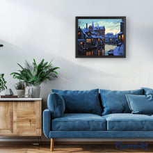 Charger l'image dans la galerie, peinture par numéros | Ville de Nuit sous la Neige | facile, ville | FiguredArt