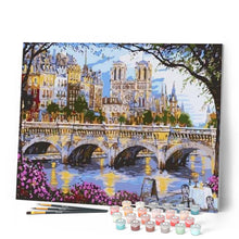 Charger l'image dans la galerie, peinture par numéros | Notre-Dame de Paris et les quais de Seine | intermédiaire, ville | FiguredArt
