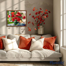 Charger l'image dans la galerie, peinture par numéros | Bouquet de Fleurs Rouge | facile, fleurs, france | FiguredArt