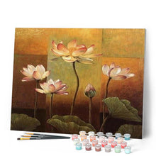 Charger l'image dans la galerie, peinture par numéros | Nénuphars en Fleurs | fleurs, intermédiaire | FiguredArt