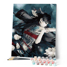 Charger l'image dans la galerie, peinture par numéros | Guerrière Manga | envies d’ailleurs, fleurs, intermédiaire | FiguredArt