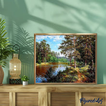 Charger l'image dans la galerie, peinture par numéros | Paysage forestier et Etang | complexe, paysages | FiguredArt